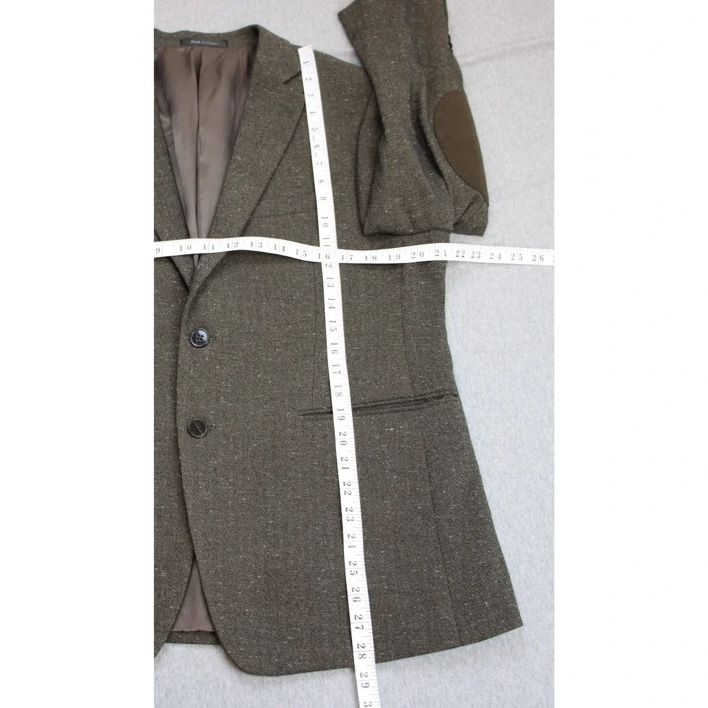 Calvin Klein Blazer Mens 40S Brown Extreme Slim‎ Fit 2 Button Single Breasted